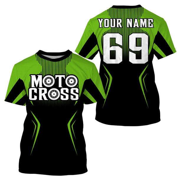 Motocross Jersey Personalized UPF30+, Motorcycle Dirt Bike Racing Shirt Off-Road Riders Racewear| NMS426