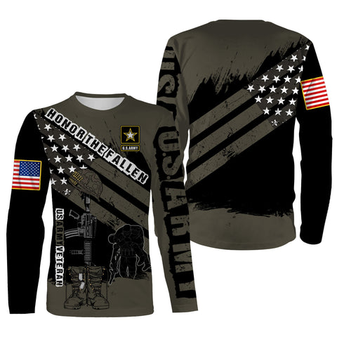 Honor The Fallen 3D Hoodie US Veteran Memorial Day Shirt Remembrance Military Soldier| NMD01