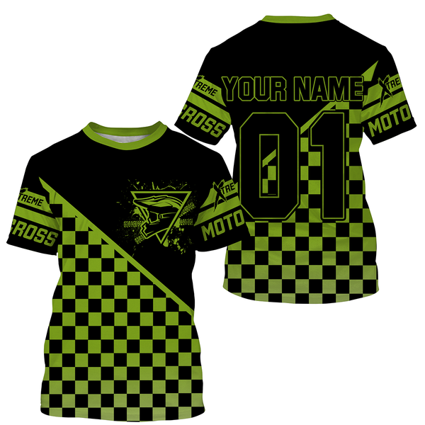 Personalized Motocross Jersey UPF30+ Dirt Bike Racing Shirt Off-Road MX Adult&Kid Riders| NMS766