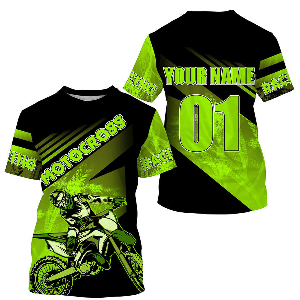  Custom Motocross Jersey MX Racing UPF30+ Dirt Bike Number Name  Adult&Kid Off-Road Motorcycle Shirt