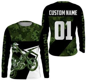 Camo Motocross Personalized Jersey UPF30+ Kid&Adult Dirt Bike Racing Shirt Off-road Motorcycle| NMS613