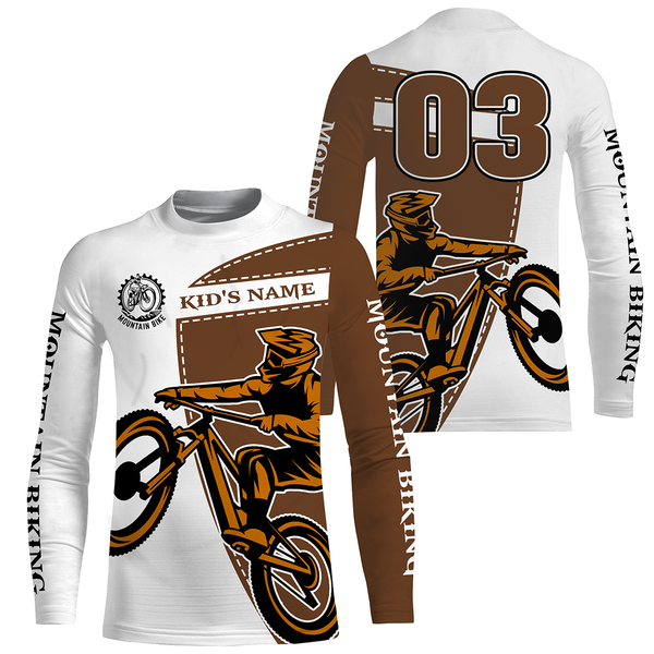 Personalized Jersey MTB Shirt - Cycling Jersey Long Sleeve Mountain Biking Shirt for Men Women - JTS421