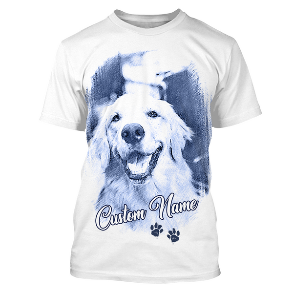 Personalized Dog T-shirt Long Sleeve Hoodie for Dog Mom Dog Dad| Custom Dog Shirt for Dog Lover| JTSD294