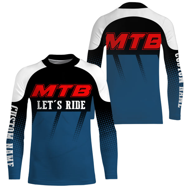 Cycling Shirt, Custom Mountain Bike Racing Shirt, MTB Off-road Bicycle Jersey UV Protection UPF 30+| JTS471