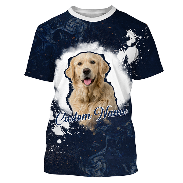 Personalized Pet Face Hoodie Long Sleeve| Watercolor All Over Print Shirt for Dog Owners, Dog Lovers| JTSD308