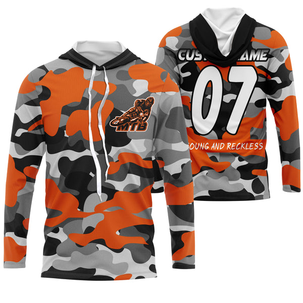 Customize Cycling Jersey, Camouflage Bike Top, Mountain Bike MTB Racing Shirts UV Protection UPF 30+| JTS476