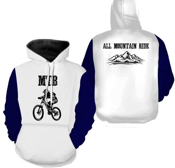 MTB Jersey Long Sleeve Hoodie Shirt, Personalized Biking Cycling Shirt Mountain Biking Shirt| JTS446