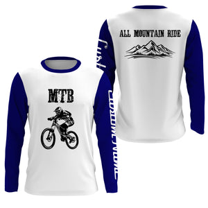 MTB Jersey Long Sleeve Hoodie Shirt, Personalized Biking Cycling Shirt Mountain Biking Shirt| JTS446