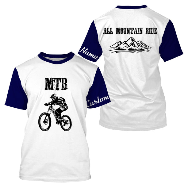 MTB Jersey Long Sleeve Hoodie Shirt, Personalized Biking Cycling Shirt Mountain Biking Shirt| JTS446