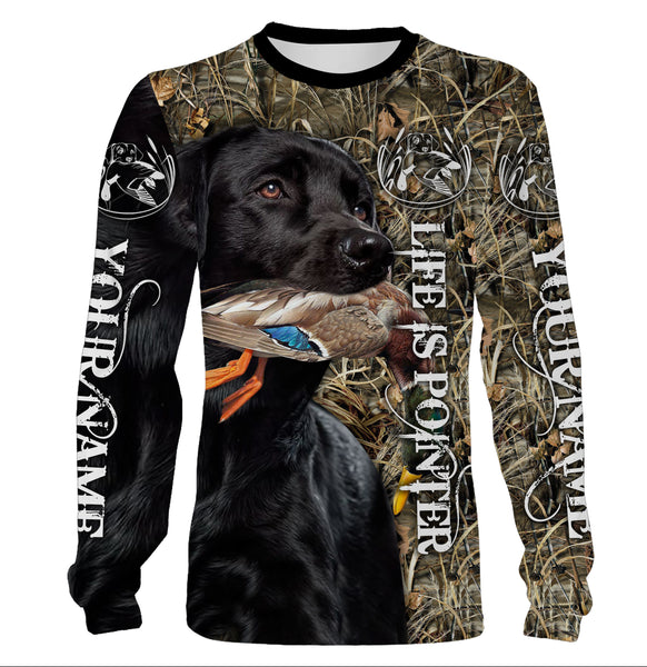 Labrador Retriever Hunting Pheasant 3D Full Print T-shirt Long Sleeve Hoodie| Custom Hunting Dog Shirt JTSD236