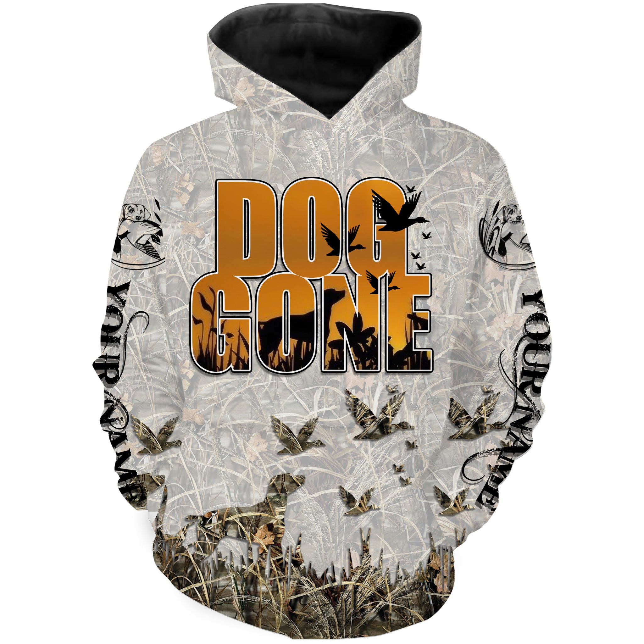 Dog Gone Hunting 3D Full Printed T-shirt Long Sleeve Hoodie Custom Hunting Dog Shirt for Dog Lover JTSD237