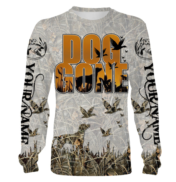 Dog Gone Hunting 3D Full Printed T-shirt Long Sleeve Hoodie Custom Hunting Dog Shirt for Dog Lover JTSD237