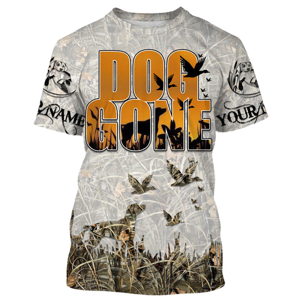 Dog Gone Hunting 3D Full Printed T-shirt Long Sleeve Hoodie Custom Hunting Dog Shirt for Dog Lover JTSD237