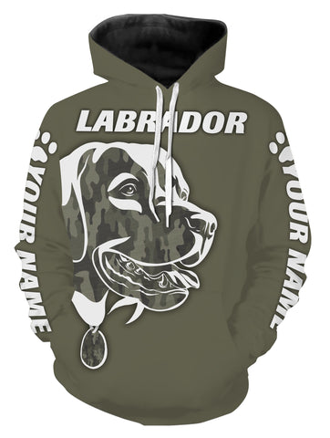 Labrador Dog Lover Hoodie Long Sleeve| Custom Name Shirt for Lab Dad Lab Mom Dog Dad| JTSD269