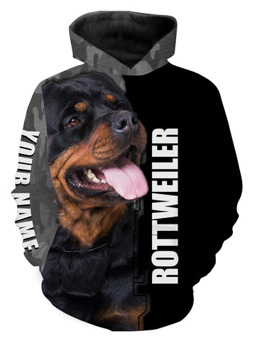 Personalized Love Rottweiler Hoodie Long Sleeve| Rottweiler Shirt for Rottweiler Lover Dog Lover Gift JTSD277