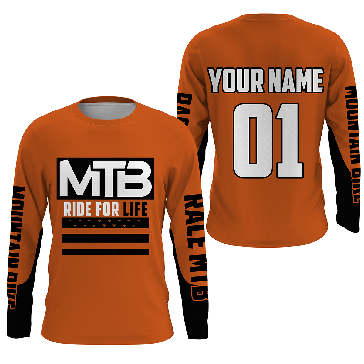 Mountain Bike Long Sleeve Jersey, Custom MTB Downhill Bike BMX Racing Cycling Shirt UV Protection| JTS494