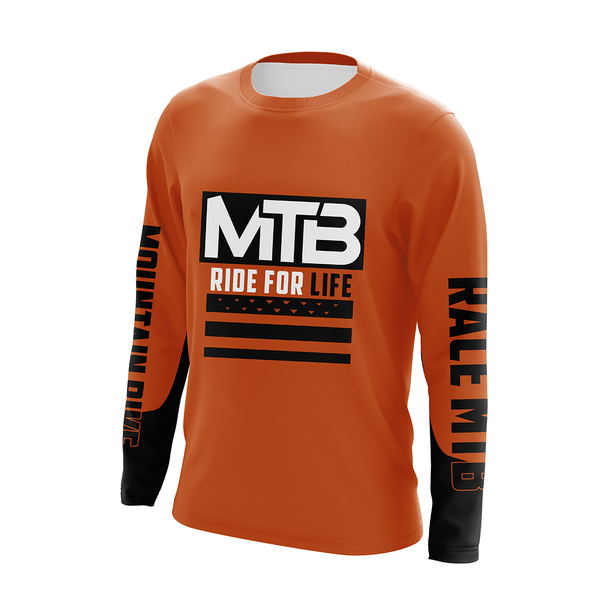 Mountain Bike Long Sleeve Jersey, Custom MTB Downhill Bike BMX Racing Cycling Shirt UV Protection| JTS494