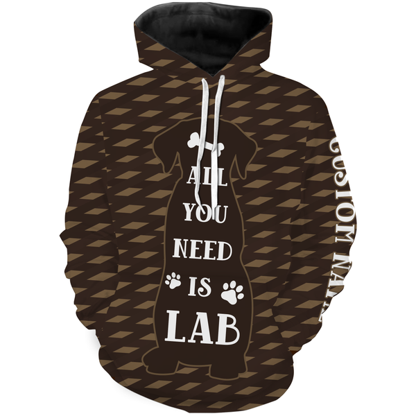 Labrador Retriever 3D All Over Printed T-shirt Long Sleeve Hoodie| Custom Labrador Lover Shirt Dog Lover Gift| JTSD229