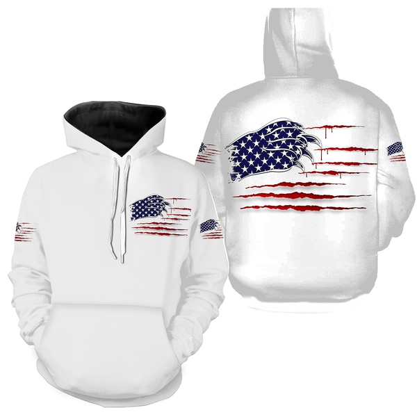 Unisex Dog & American Flag 3D All Over Printed T-shirt Long Sleeve Hoodie| Dog Lover Shirt Dog Theme Apparel| JTSD230