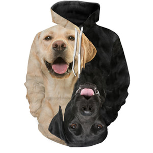 Black & Yellow Labrador Retriever Lover Gift, 3D Hoodie Dog Shirt for Men, Women - JHD197