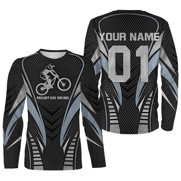 Personalized Jersey Mountain Biking Shirt Hoodie Long Sleeve| MTB Cycling Shirt for Cyclist Bike Rider JTS425