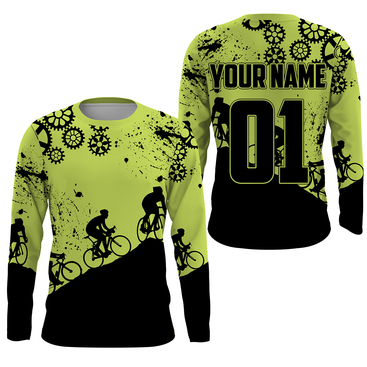 Mountain Bike Shirts| Custom Cycling Jersey, MTB Racing Bicycle Off-road Shirts UV Protection UPF 30+| JTS475