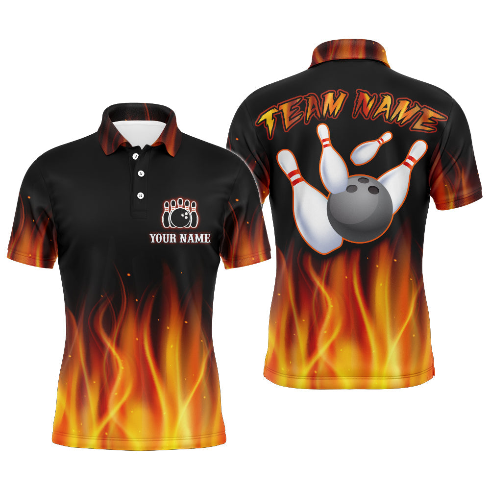 Personalized Bowling Shirts Custom Bowling Team Jersey Bowling Polo Shirt for Men QZT17