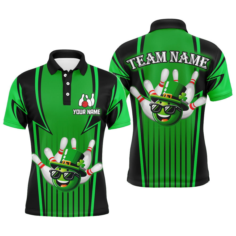 Custom Bowling Patrick Day Shirt for Men Lucky Polo Bowling Jersey QZT222