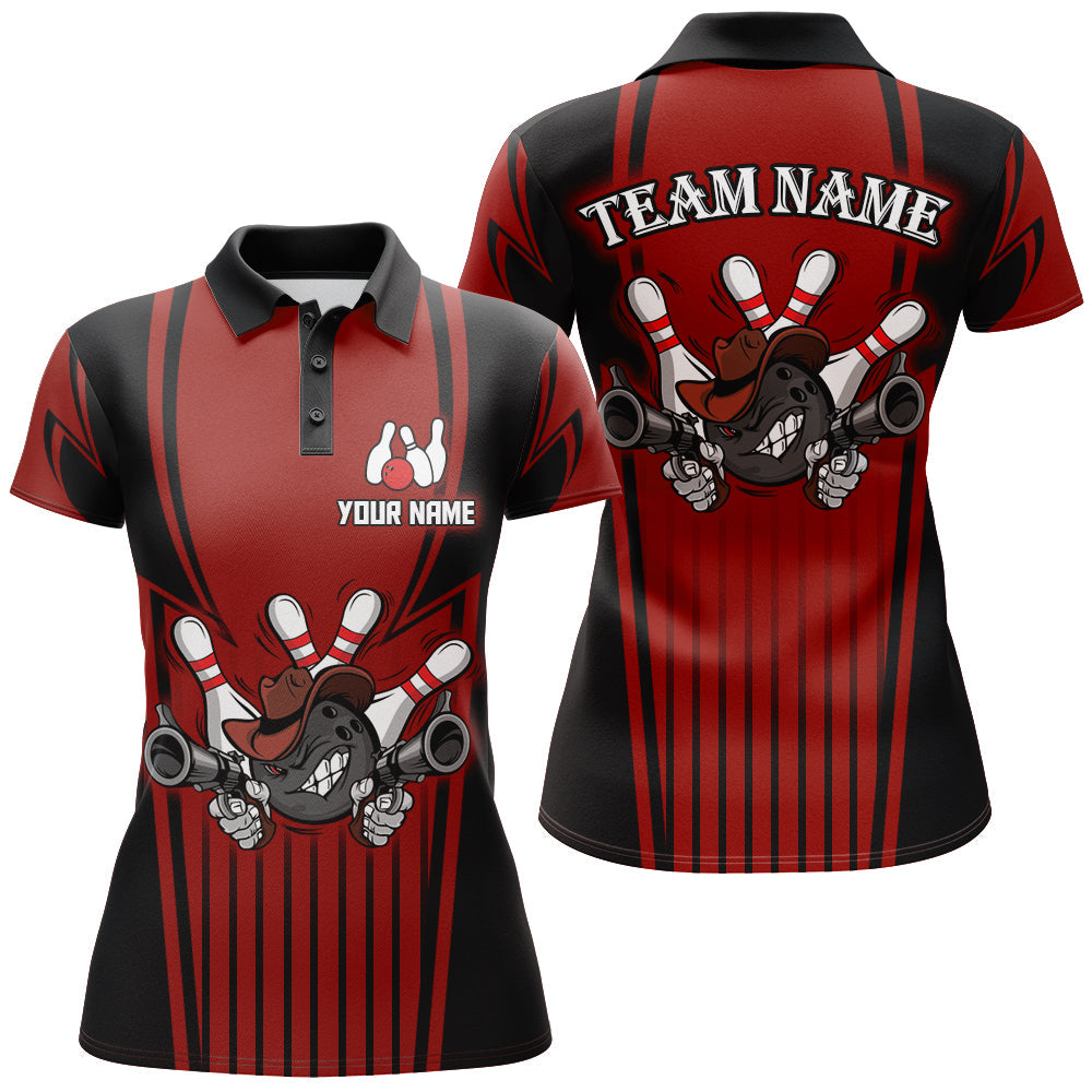 Custom Bowling Shirt for Women Bowling Jersey Bowling Team League Polo Shirt QZT44