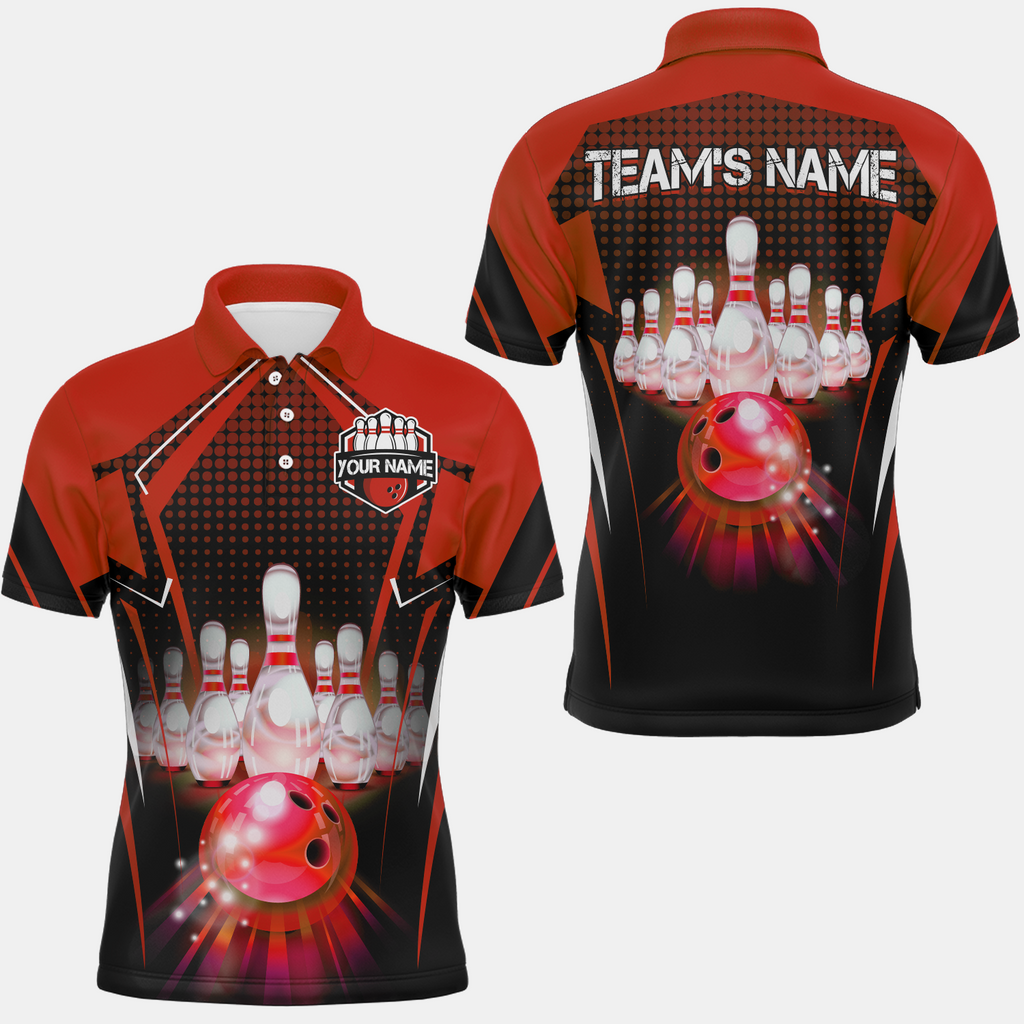 Custom Bowling Shirts Bowling Team Jersey Bowling Polo Shirt for Men Q Myfihu