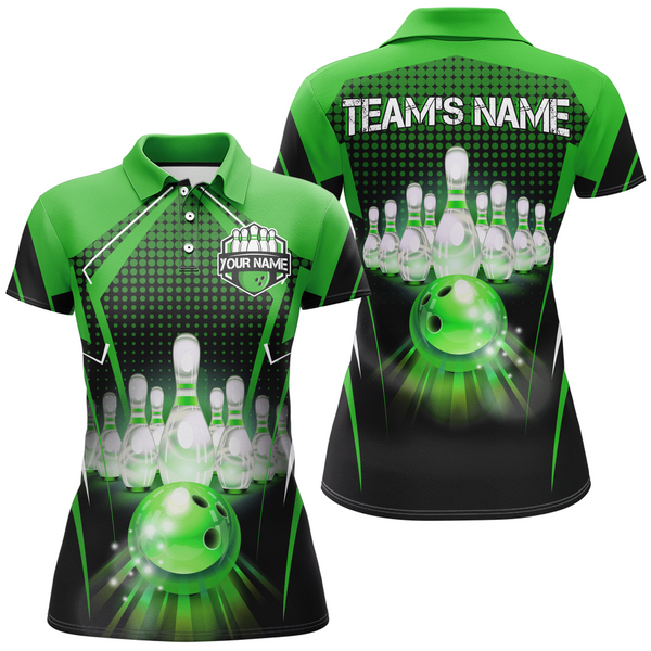 Personalized Polo Bowling Shirts Women Bowling Team Jersey QZT59