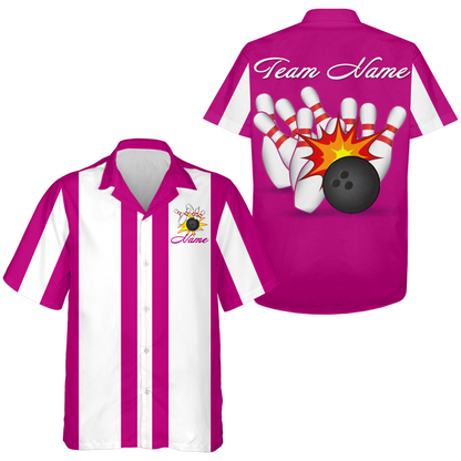 Personalized Bowling Jersey Bowling Team Jersey Bowling Hawaii Shirt Unisex QZT214