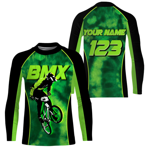 BMX racing jersey Custom UPF30+ Tie Dye riding shirts Freeride off-road Cycling adult&kid racewear| SLC42