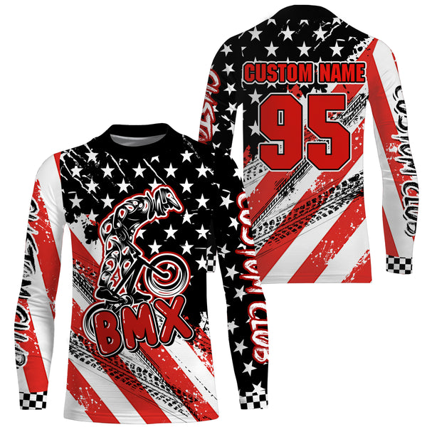 BMX racing jersey UPF30+ freeride riding gear US riding Cycling shirt American adult&kid team racewear| SLC32