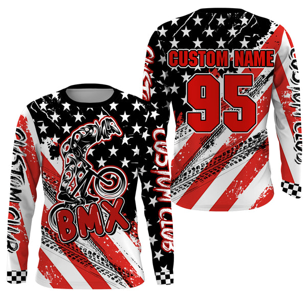 BMX racing jersey UPF30+ freeride riding gear US riding Cycling shirt American adult&kid team racewear| SLC32