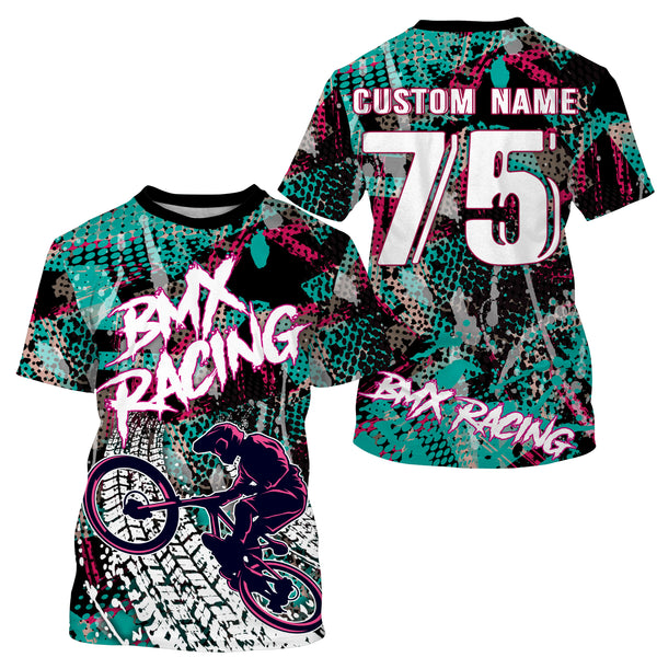 Custom BMX riding jersey UPF30+ racing shirts off-road Cycling adult&kid team racewear| SLC35