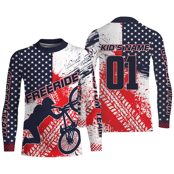 Patriotic BMX riding jersey Custom UV enduro MTB Cycling racing gear off-road adult&kid racewear| SLC26