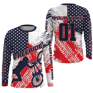 Patriotic BMX riding jersey Custom UV enduro MTB Cycling racing gear off-road adult&kid racewear| SLC26