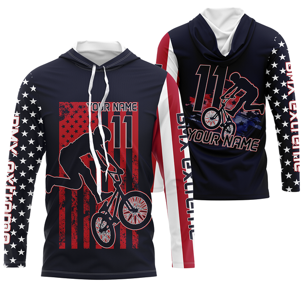 American BMX racing jersey custom patriotic UPF30+ Enduro MTB riding gear Adult&Kid Cycling Shirt| SLC30