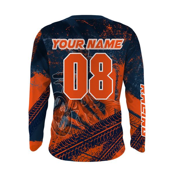 Motocross Dad Jersey Personalized UPF30+ Dirt Bike Dad Shirt Xtreme MX Off-Road Long Sleeves PDT484