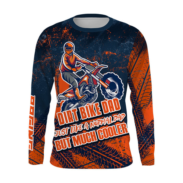 Motocross Dad Jersey Personalized UPF30+ Dirt Bike Dad Shirt Xtreme MX Off-Road Long Sleeves PDT484