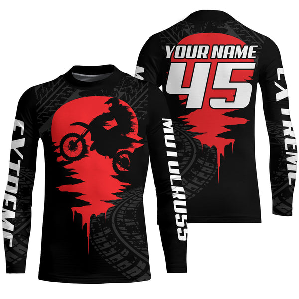 Motocross Racing Jersey UPF30+ Youth Dirt Bike Shirt for Men Kid Women Extreme Racing Off-Road XM11