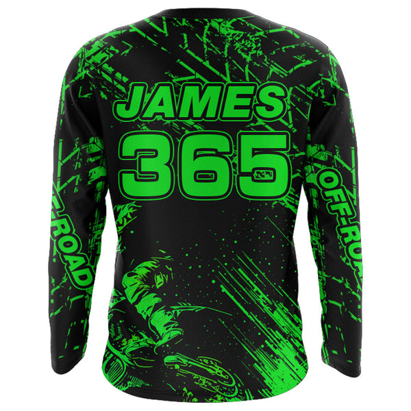 Motocross Racing Jersey Green Upf30+ Men Women Kid Dirt Bike Shirt Motorcycle Jersey XM200-G