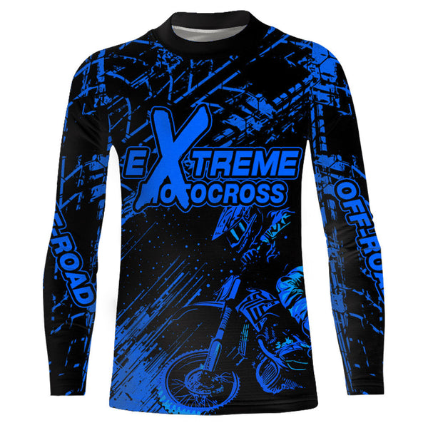 Motocross Racing Jersey Blue Upf30+ Men Women Kid Dirt Bike Shirt Motorcycle Jersey XM200-B