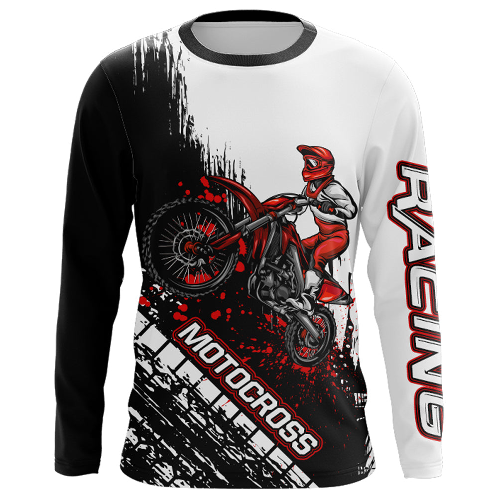 Motocross Racing Jersey Upf30+ Youth Dirt Bike Shirt Men Kid Women Motorcycle Jersey XM243