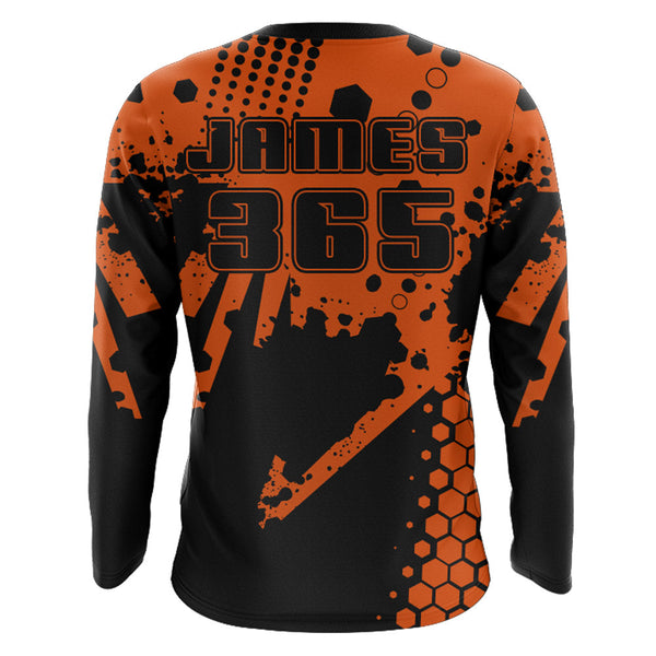 Dirt Bike Jersey Upf30+ Men Women Youth Motocross Shirt Orange MX Racing Shirt XM205