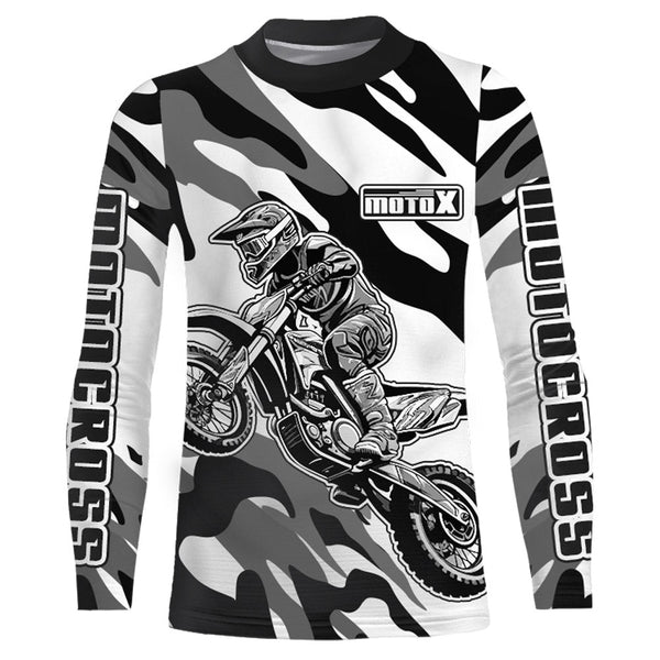 Camo Motocross Jersey UPF30+ Motox Dirt Bike Shirt Men Kid Off-road MX Racing Shirt XM125