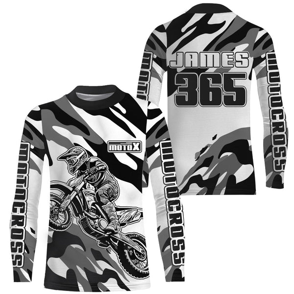 Camo Motocross Jersey UPF30+ Motox Dirt Bike Shirt Men Kid Off-road MX Racing Shirt XM125