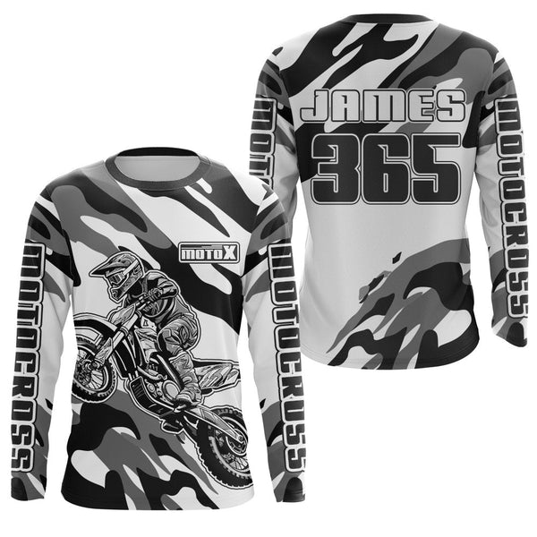 Camo Motocross Jersey UPF30+ Motox Dirt Bike Shirt Men Kid Off-road MX Racing Shirt XM125