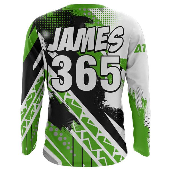 ATV Racing Jersey ATV Motocross Shirt Green Upf30+ ATV Quad Bike Shirt Men Women Kid MX24